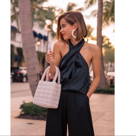 Ramy Brook Tops - Ramy Brook Harriet Silk Halter Top in Black.